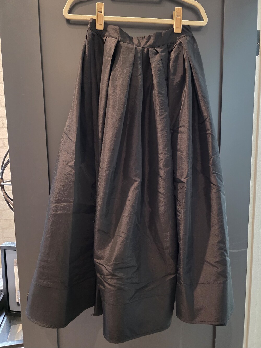Free People Black Full Pleated Women's Skirt